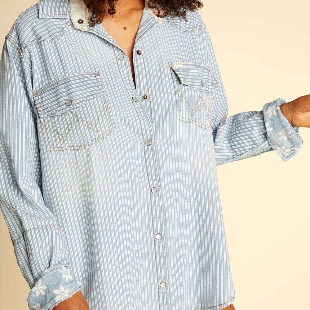 Women’s Billabong X Wrangler Headed West Pearl Snap Shirt